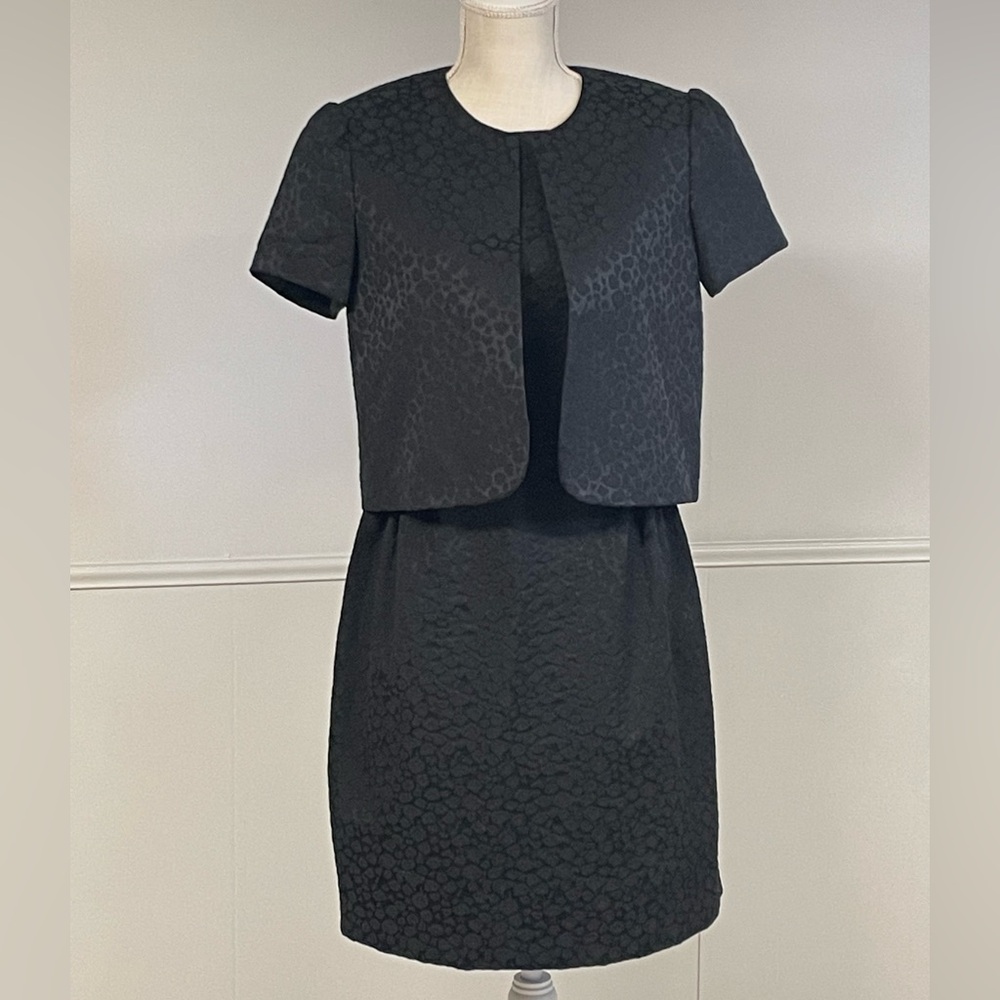 Micheal Kors Elegant Black Dress with Short Sleeve Jacket size 6